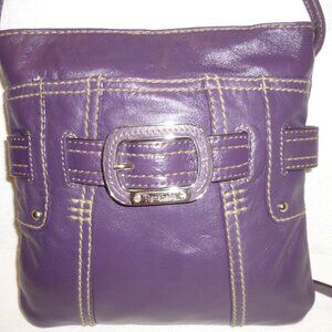 TIGNANELLO LEATHER PURPLE CROSSBODY HANDBAG